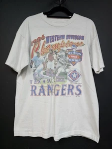 Vintage 1990s Texas Rangers T Shirt Big Print Size XL - Picture 1 of 8