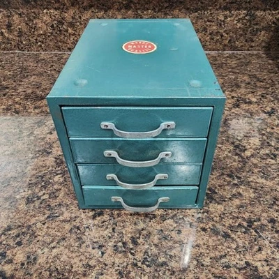 Vintage Wards Master Quality, 4 Drawer, Metal , Small Parts Storage Cabinet - Image 1 of 4