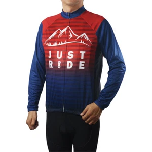 Cycling Jersey Bike Jacket Shirt MTB Ropa Bicycle Motocross Road Just Ride Long - Picture 1 of 8