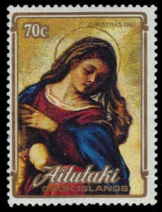 AITUTAKI 439 (SG606) - Christmas "Virgin in Glory" by Titian (pa14373) - Picture 1 of 1