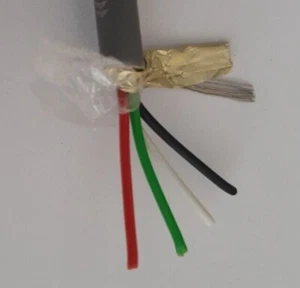 4 Core Industrial Cable, Screened, Grey PVC Sheath - Picture 1 of 4