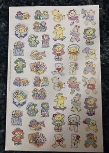 Vintage RARE 1997 cute DRESS UP PLAYTIME Bears By The Paper Group 6"x9." 🦋