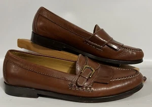 Cole Haan Monk Strap C03757 Size 8D Brown Leather Shoes With Buckle - Picture 1 of 13