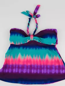 GEORGE Multi-color Tie-Dye Swim Top - Womens Size S Small Tankini - Picture 1 of 5