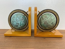 World Globe Bookends Vintage Zodiac "Antique Look" - Italy