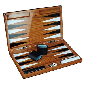 Decorebay Backgammon MDF Rosewood High Gloss Finish 18" Folding Board Game Set - Bild 1 von 6