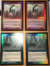 Foil Viashino Bey 2X Urza's Legacy - Magic the Gathering & 2X Silk Net NP New 💥