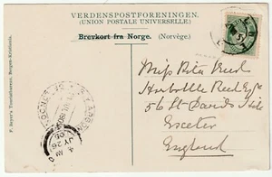 1905 PPC STALHEIMSKLEVEN NORWAY MOLDE POSTMARK & S Y ARGONAUGHT MARITIME CACHET - Picture 1 of 2