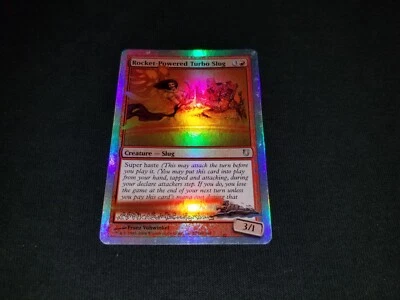 MTG 1x Unhinged red rare LP FOIL Rocket Powered Turbo Slug - ships w/ tracking - Image 1 of 2