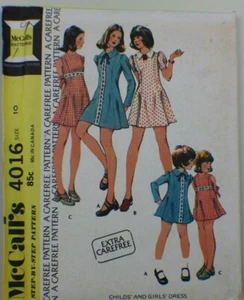 McCall's 4016 Vintage ungeschnittenes Muster - Mädchen Gr. 10 Kleid - Bild 1 von 3