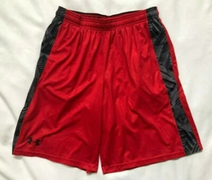 Under Armor ~ Athletic Basketball Shorts ~ Red Drawstring Elastic Waist ~ Size M - Picture 1 of 6