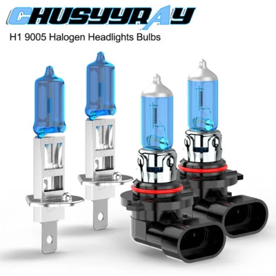 Kit de faróis de halogênio lâmpadas de feixe alto/baixo para Lexus LX470 1999-2007 4 peças H1+9005 - Imagem 1 de 4