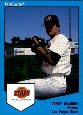 1989 Las Vegas Stars ProCards #16 Terry Gilmore Liverpool New York Baseball Card