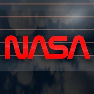 NASA Sticker 215mm worm spaceship rocket vinyl decal - Picture 1 of 2