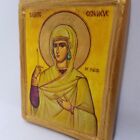 Saint Genevieve Genoveva Of Paris Ecclesiastical Roman Catholic Art Wooden Icon