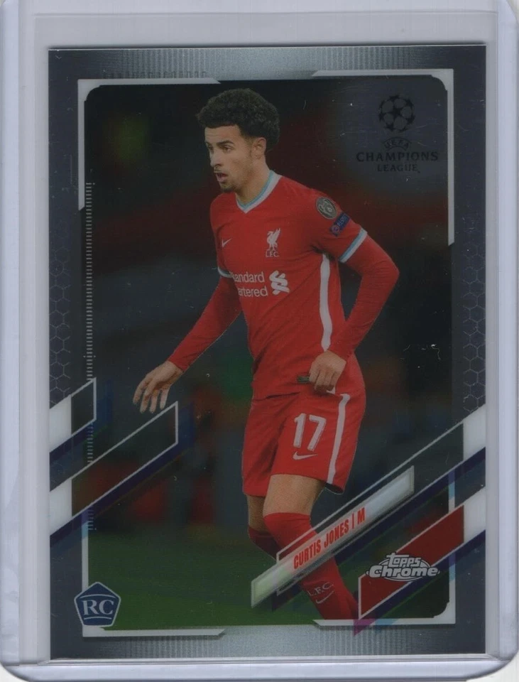 2020-21 Topps Chrome UEFA Champions League Base Rookie #6 Curtis Jones RC - Image 1 of 1
