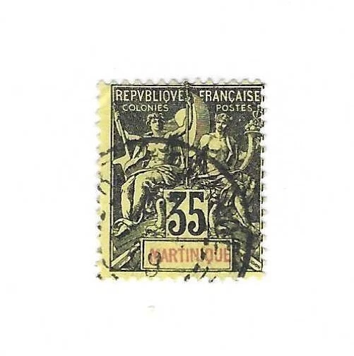 MARTINIQUE - 46 - USED - 1906 -  35c - NAVIGATION AND COMMERCE - Image 1 of 1