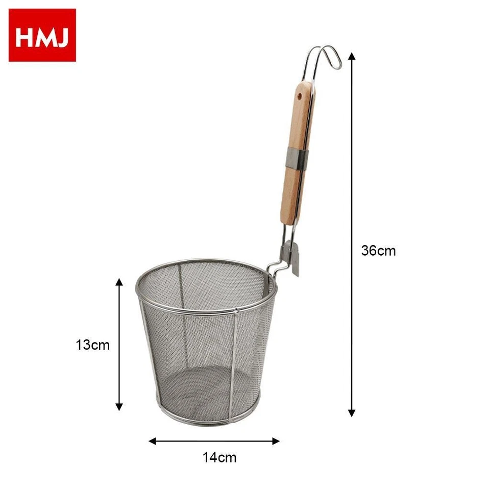 x Cucina Noodle Pasta Alimentare Cottura Vapore Cestello Scolapasta 14cm hmj - Immagine 1 di 1