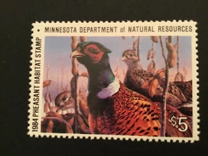ICOLLECTZONE  US Minnesota 1984 Pheasant Stamp VF NH - Picture 1 of 1