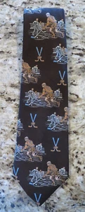 Vintage Stanicci Styled in Italy 100% Texturized Polyester Hockey Necktie Super! - Picture 1 of 2