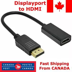 4k Display Port to HDMI Male Female Adapter Converter Cable DisplayPort to HDMI - Picture 1 of 11
