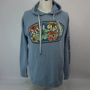 Ron Jon Surf Shop Hoodie Mens Large Blue Pullover Sweatshirt Cocoa Beach Florida - Picture 1 of 11