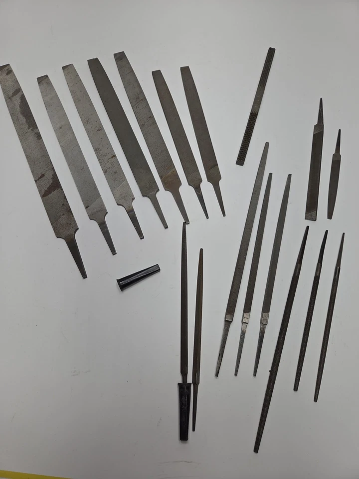 Vtg hand file tool lot rasp mill bastard nucut Nicholson black diamond Croos cut - Image 1 of 4