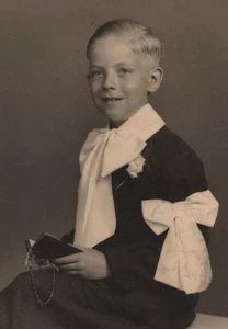 Libro Rosario Primera Comunión Retrato Niño Años 30 Arco Grande Feliz Infancia - Imagen 1 de 3