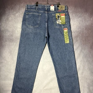 Wrangler Hero Denim Jeans Men's 38x32 Blue Regular Fit Made in Mexico Cotton - Picture 1 of 9