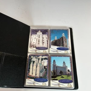 Collection of 37 LDS Temple Cards (Baseball Card Style) + Holder Book circa 2000 - Picture 1 of 6