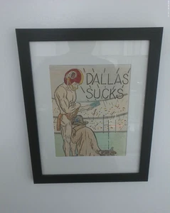 GERAHMTE VINTAGE "DALLAS SAUGT" ZEICHNUNG 8" x 10" aus den frühen 1980er Jahren - Bild 1 von 8