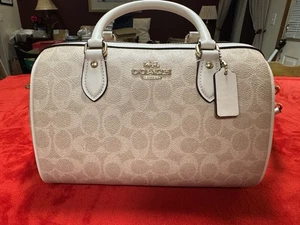 Coach Handbag, Rowan Satchel Bag In Signature Canvas, Brand New, Coach Tags - Picture 1 of 10