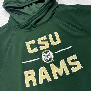 CSU Colorado State University Under Armour Hooded  Sweatshirt Woman’s XL Green  - Picture 1 of 15