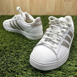 Adidas Grand Court 2.0 White Platinum Metallic GW9215 NEW | Size 9M/10.5W - Picture 1 of 9