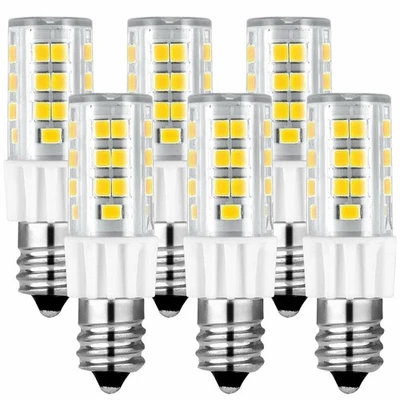 Luxrite Dimmable E12 LED Bulbs T4/T3 40W Equivalent 5000K 500lm ETL (6-Pack) - Image 1 of 4