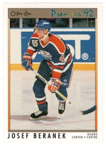 Josef Beranek RC - Edmonton Oilers - (Hockey Card) 1991-92 OPC Premier # 149 MT