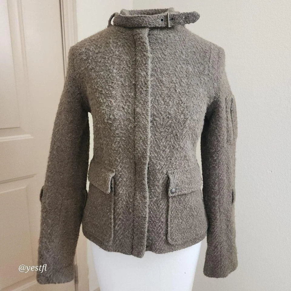 Women's Peruvian Connection olive alpaca Wool Blend Jacket Size 6 - Image 1 of 4