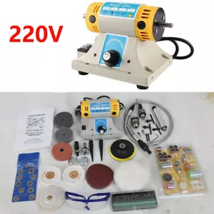 350W 220V TM-2 Jewelry Gem Rock Polishing Buffer Machine Bench Lathe Polisher - Picture 1 of 6