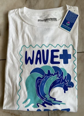 Pink Dolphin Logos WAVE+ LORDZ White/Blue Long sleeves T Shirt size XL New - Image 1 of 4