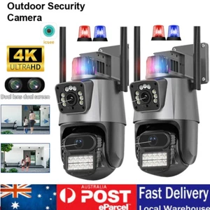 8MP 4K Wireless WiFi IP Camera Outdoor Dual Lens CCTV Home Security PTZ IR Cam - Picture 1 of 23