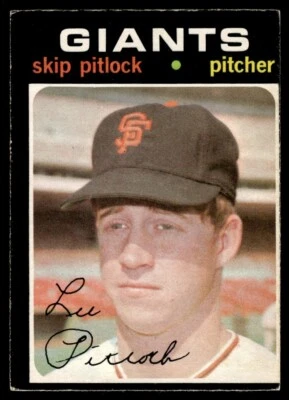 1971 O-Pee-Chee Skip Pitlock Rookie San Francisco Giants #19 R152 - Image 1 of 2