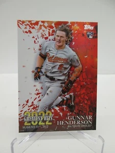 2023 Topps Series One Gunner Henderson #22GH-13 2022 Greatest Hits RC Orioles - Picture 1 of 2