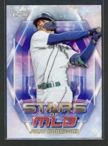 JULIO RODRIGUEZ 2023 Topps Series 1 Mariners CHROME Stars of MLB Card SMLBC-16 - Picture 1 of 2