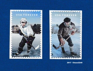 Scott #5252-53 History of Hockey (Pair Singles) 2017 Mint NH - Picture 1 of 2