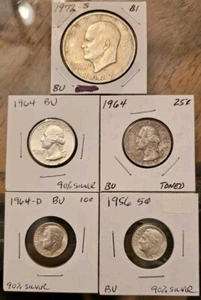 Lot Of 5 Silver Coins BU - Picture 1 of 12