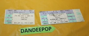 2 Skid Row Pantera Ticket Stubs The Paramount NYC And Meadowlands 1992 - Picture 1 of 4