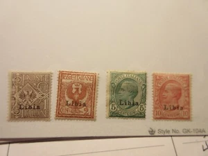 LIBYA Scott 1, 2, 3 & 4 MINT HINGED Lot4 Cat $18.30 - Picture 1 of 1