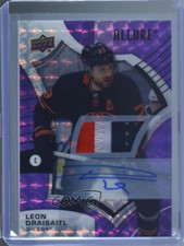 2021-22 Upper Deck Allure Purple Diamond /10 Leon Draisaitl #52 Patch Auto