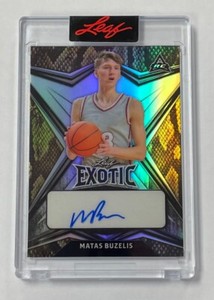 Matas Buzelis 2022 Leaf Exotic Basketball No.BA-MB3 6/10 Autograph Rookie Card