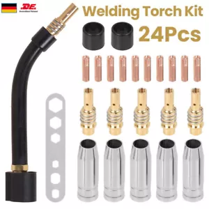 MIG/MAG Schweißzubehör 24tlg Verschleissteile Set MB15/150 Stromdüse Gasdüse DE - Bild 1 von 16